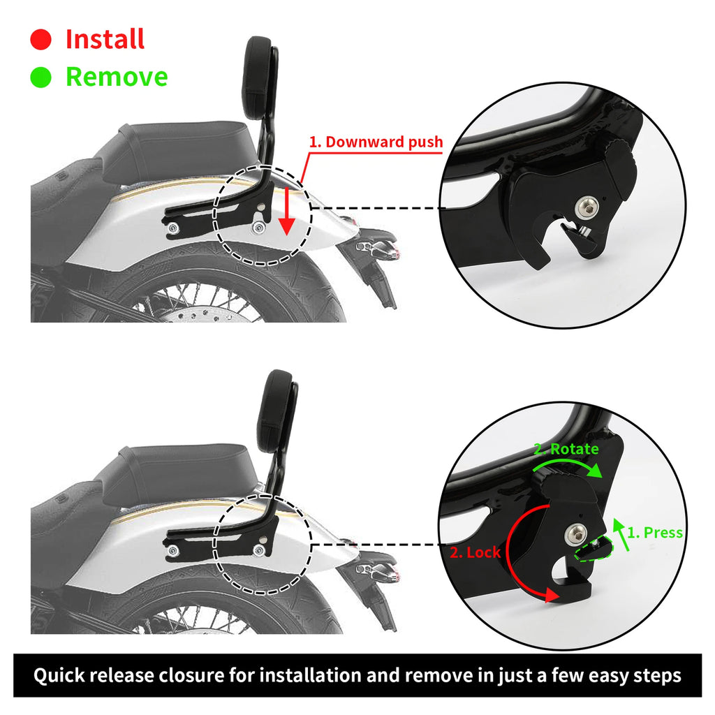 Sissy Bar Passenger Backrest for BMW R18 (2020–2024) Black
