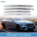 4 Pcs Headlight Trim Bezel Front Left Right Replacement for Mercedes E Class (2005–2015)