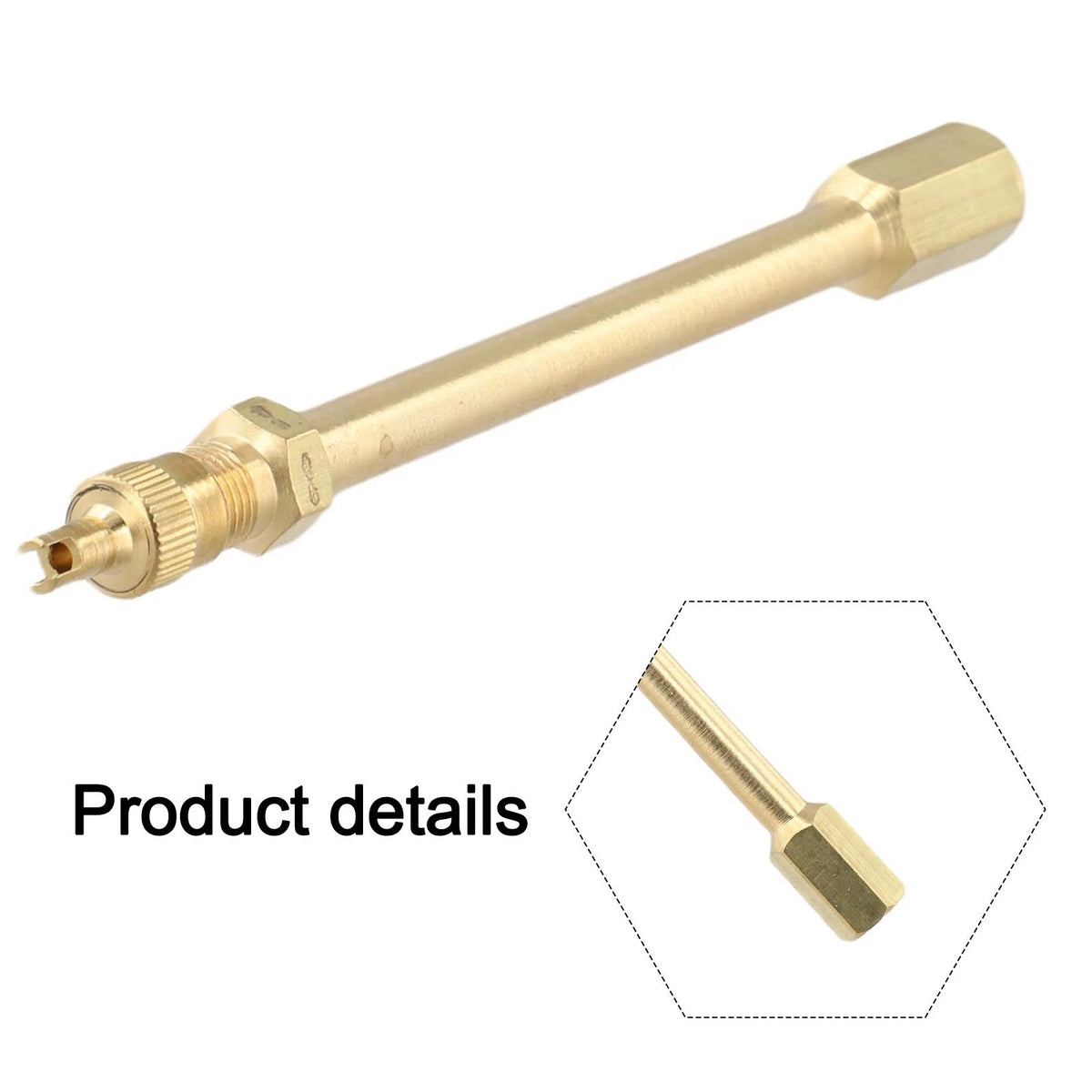 Portable Copper Valve Stem Extension Pole for Truck and Lorry Tires (100mm)