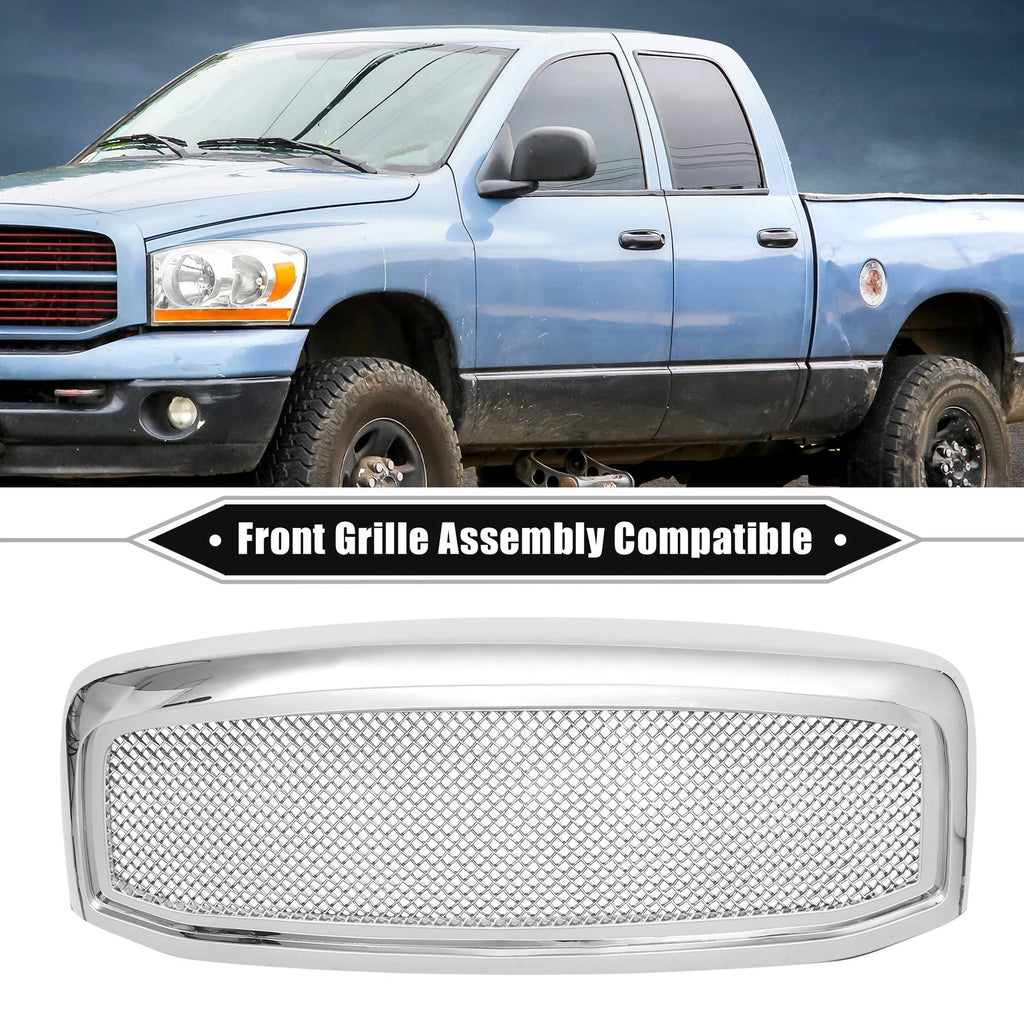Front Grille Assembly Replacement for Dodge Ram 3500 (2006–2009) Chrome