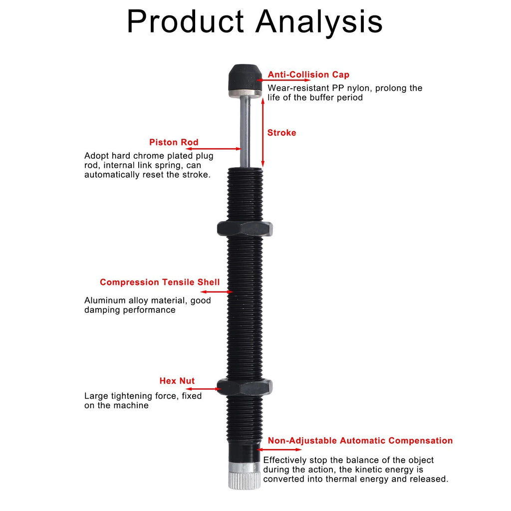 Hydraulic Shock Absorber for Automation Equipment (Adjustable)