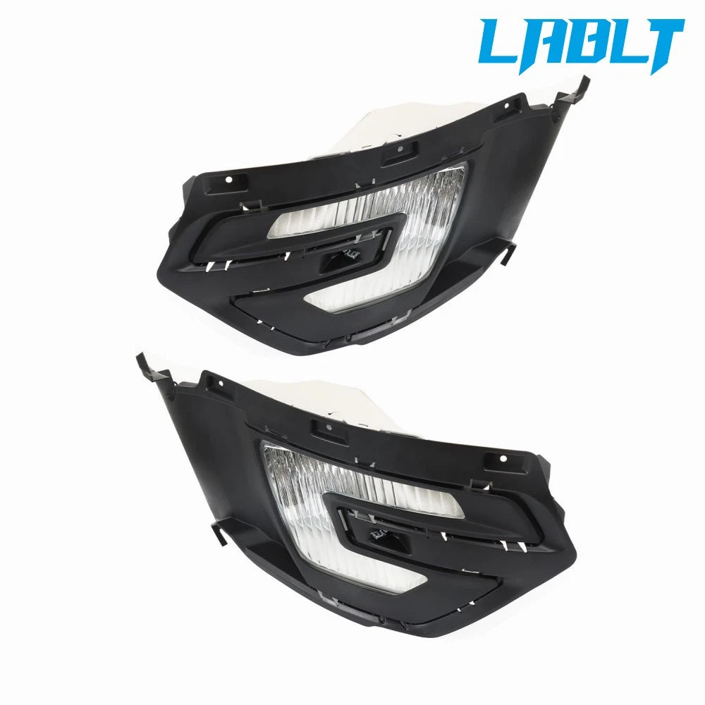 Fog Lights Lamps Set of 2 w/Black Bezel for Ford Explorer (2016–2017)