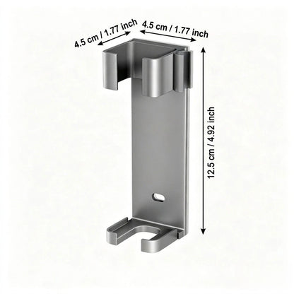 White Aluminum Curling Iron Holder for Bathroom Vanity (No Tools Needed)