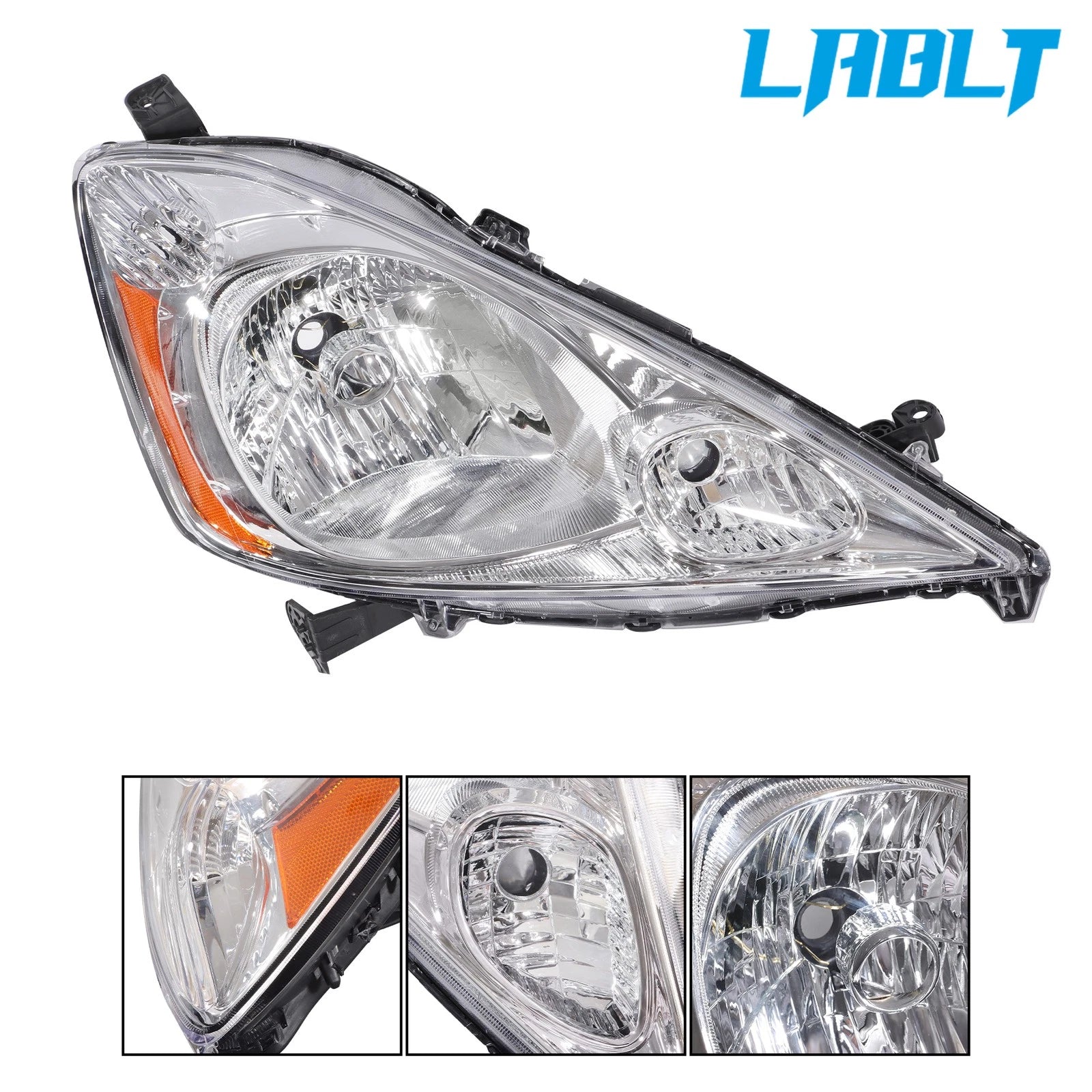 Right Side Chrome Halogen Headlight Assembly for Honda Fit (2009–2011)