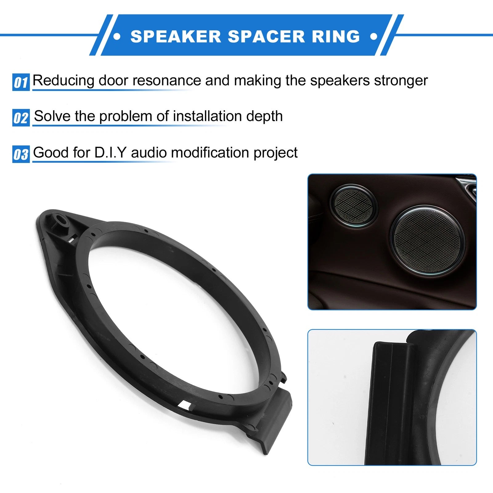 Tweeter Speaker Spacer Adapter Ring for Hummer H2 6.5 Inch 2 Pieces (OEM)