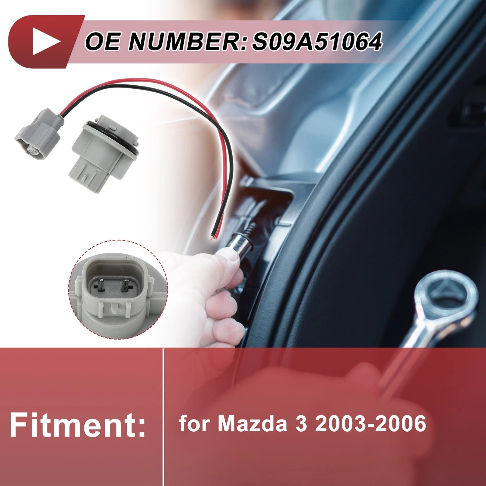 Turn Signal Light Socket Wiring Replacement for Mazda 3 (2003–2006)