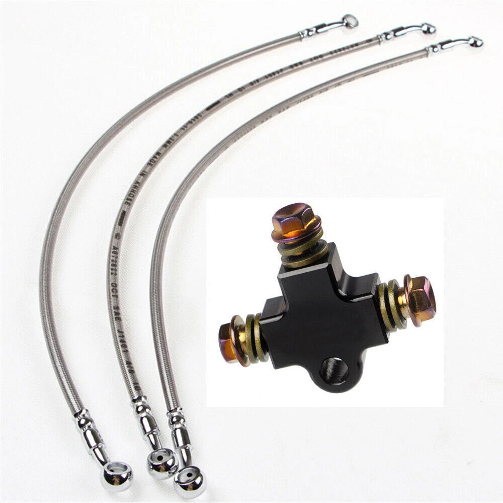 3 Way Hydraulic Brake Pipe Tee Connector for Motorcycle ATV
