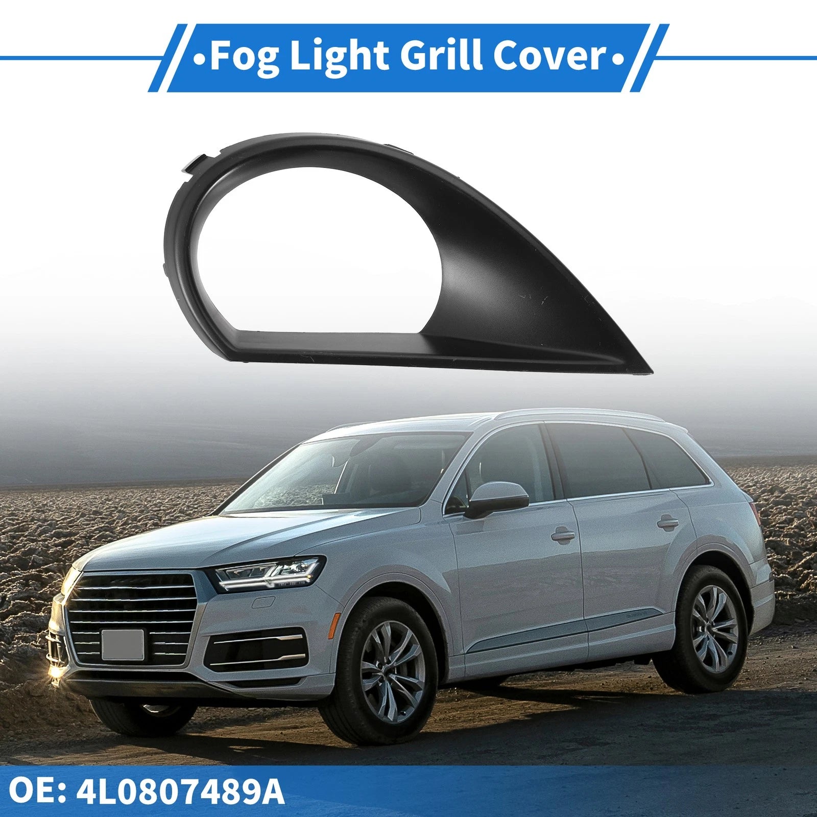 1pc Front Left Fog Light Grill Replacement for Audi Q7 (2010–2015)