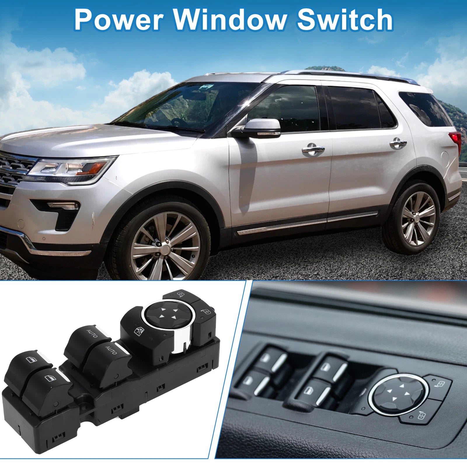 Front Driver Side Power Window Switch for Ford Explorer (2002–2010)