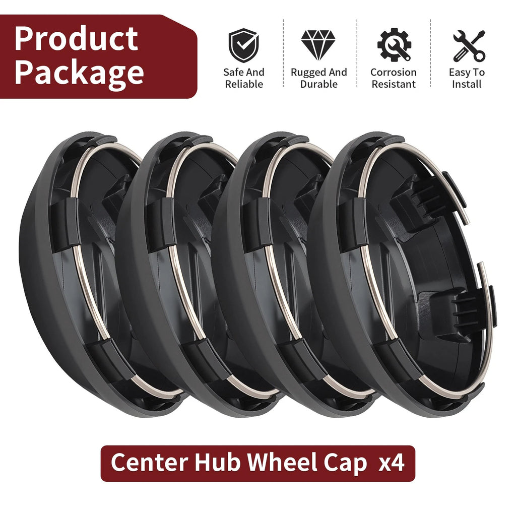 Set of 4 Center Hub Wheel Caps for Polaris RZR PRO XP 4 Sport (2021–2025)