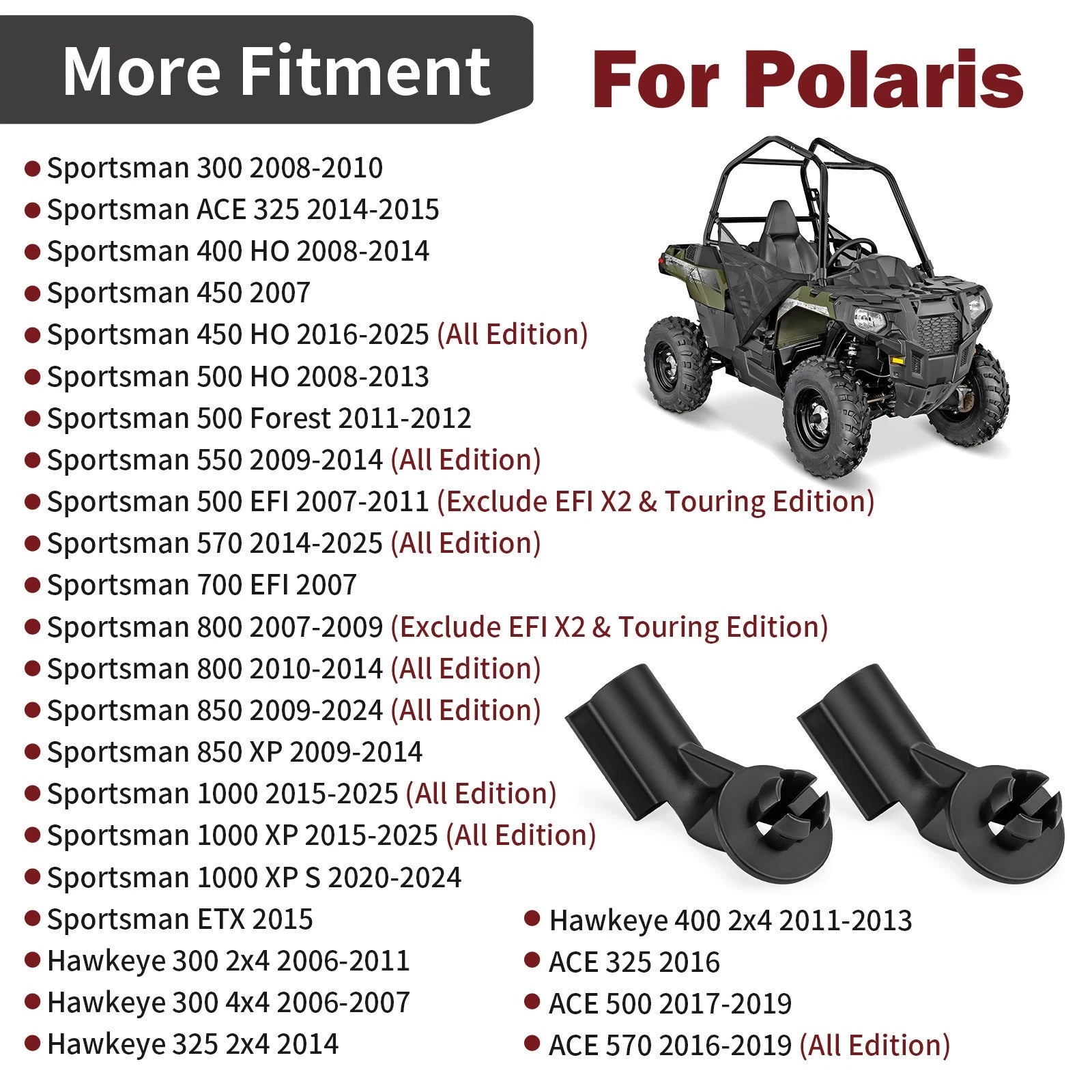 2X Gear Shifter Rod Linkage Bushing for Polaris Sportsman Hawkeye ACE (2014–2023) 5436722