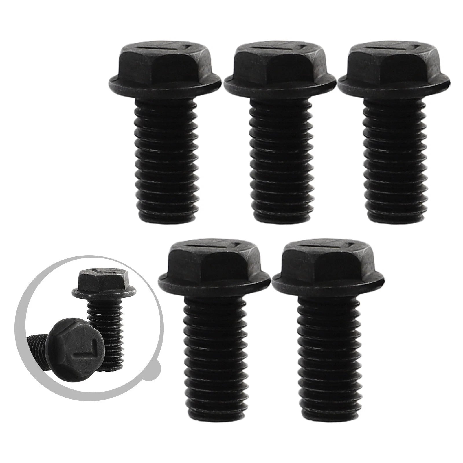 5pcs M8 x 18mm Left Hand Thread Hex Flange Saw-Blade for Cutting Machine
