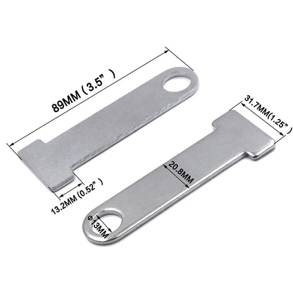 2X Helmet Strap D-Ring Steel Lock Extensions for Universal Motorcycle