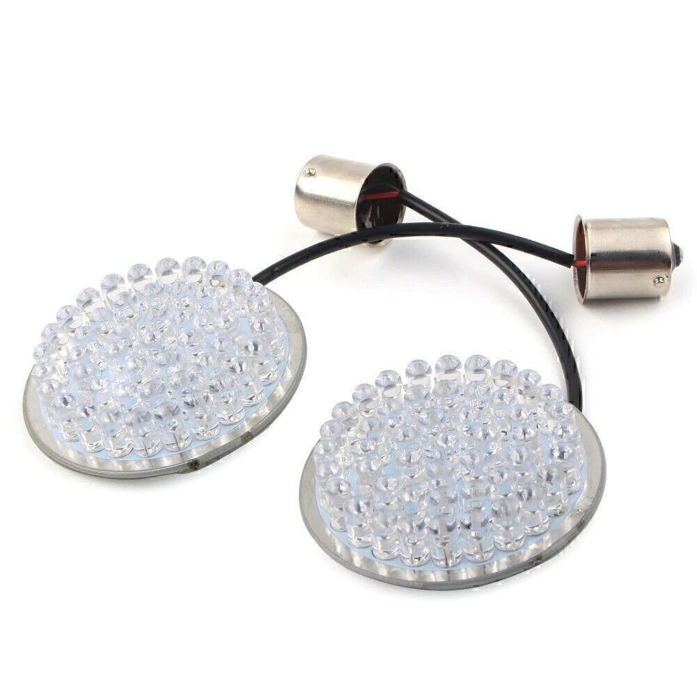 Yellow 1156 Turn Signal Light Inserts Blinker For Harley-Davidson HD Road King