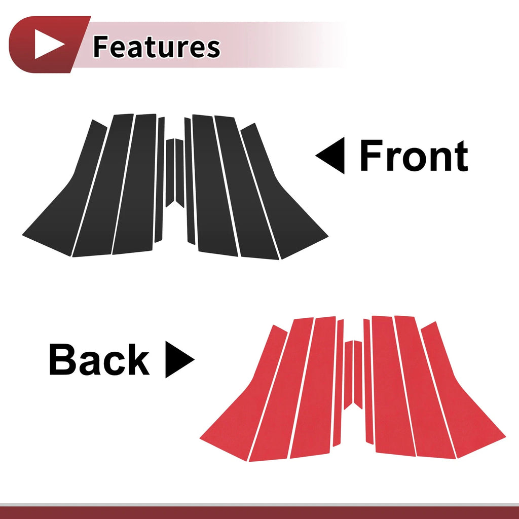 Window Trim Door Pillar Front Rear Left Right for Volkswagen Touareg Plastic (2003–2010)