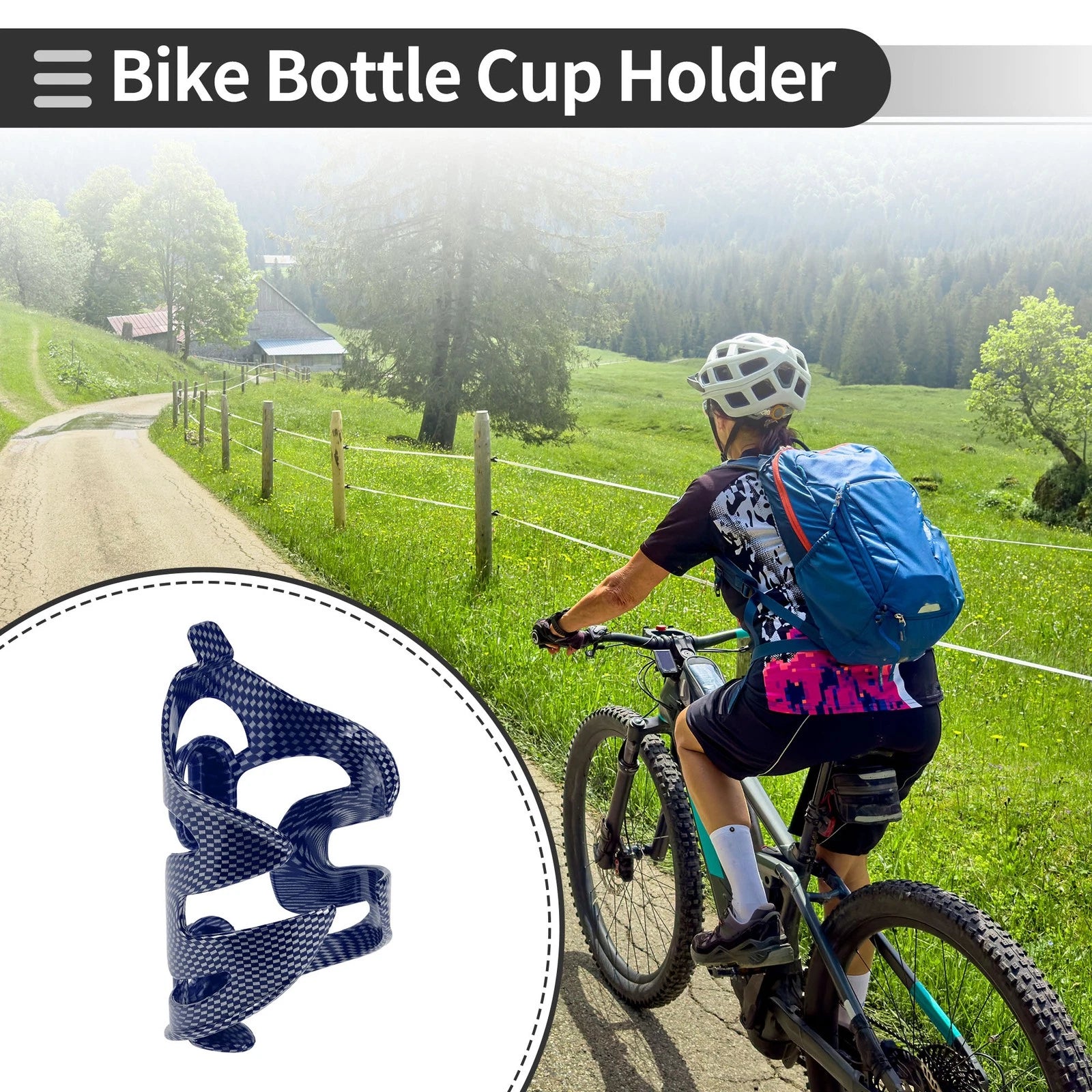 Bike Bottle Cup Holder Cage Rack Lightweight Durable ABS for All Bikes (Universal)