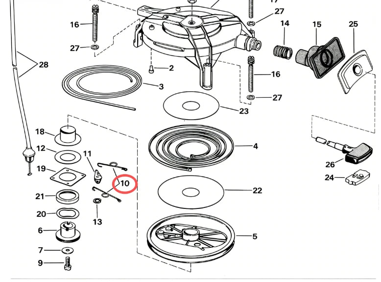 2X Spring Plate to Pawl for Johnson Evinrude (330527, 0330527, 765592, 0765592, 93-08665)