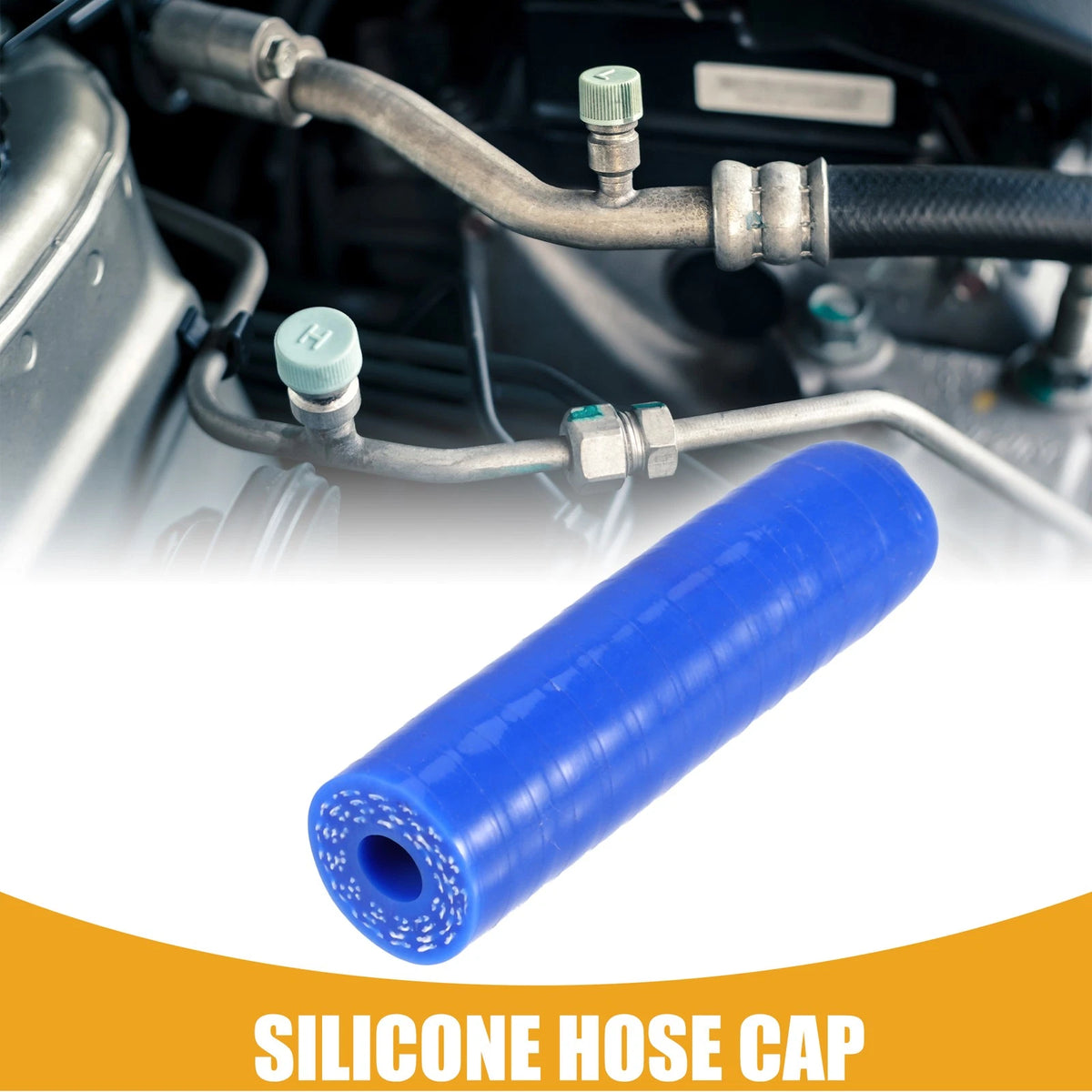 Universal Silicone Coolant Cap Intake Vacuum Hose End Plug 6mm (0.24") Blue