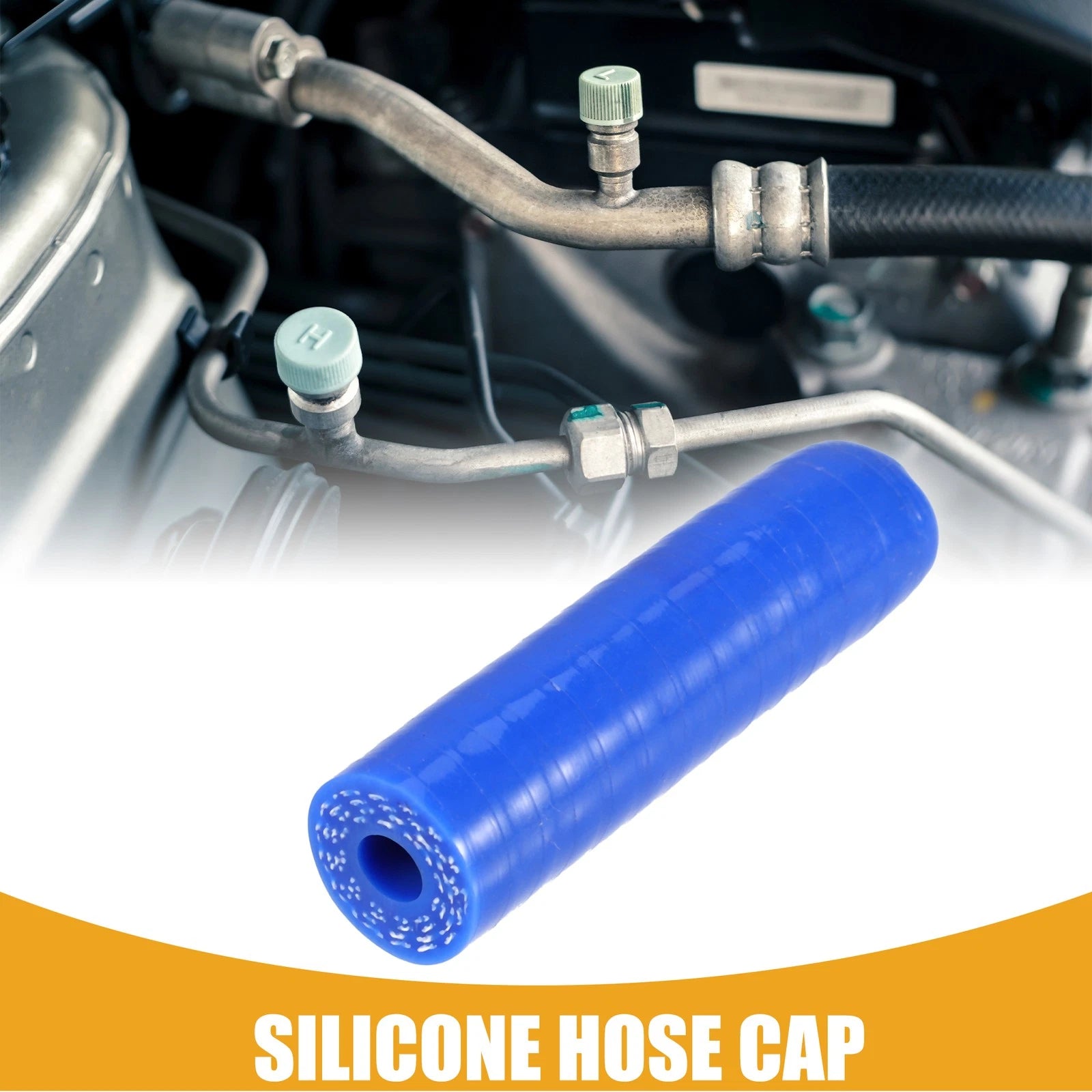 Universal Silicone Coolant Cap Intake Vacuum Hose End Plug 6mm (0.24") Blue