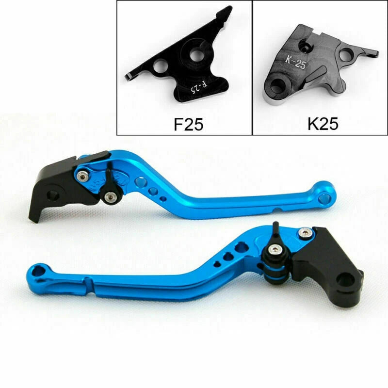 Long Brake Clutch Levers for Kawasaki Ninja 250R (2008–2012) Blue T9