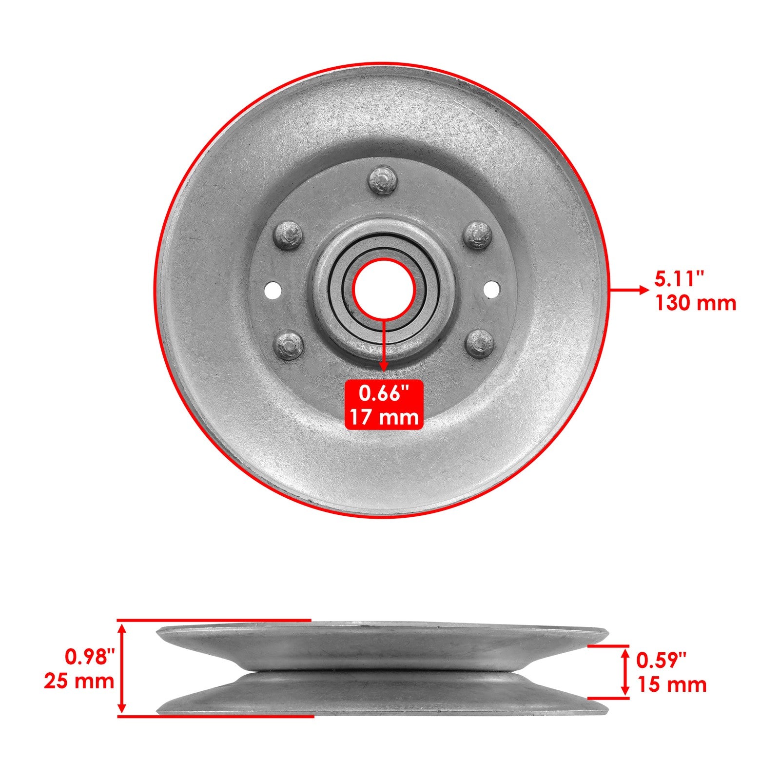 Deck Sheave Idler Pulley Replacement for John Deere MCS 2305 54 60 (20-60)
