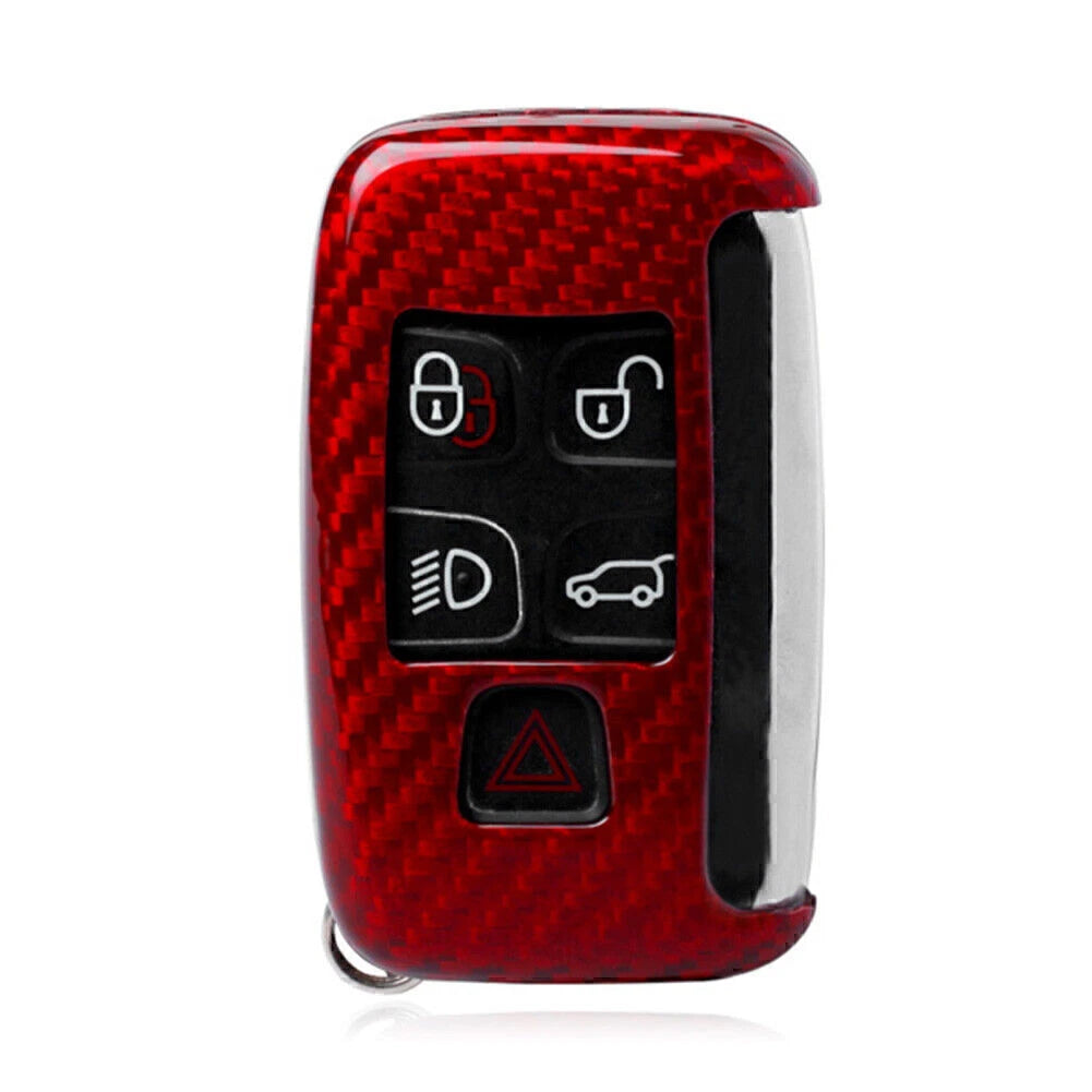 Car Remote Key Case Fob Shell Cover for Land Rover Jaguar (Red, ABS)