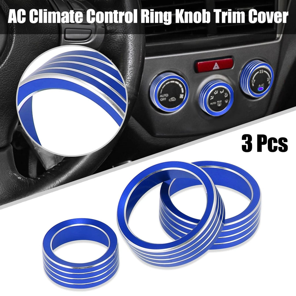 3pcs AC Climate Control Knob Ring Trim Cover Replacement for Subaru Forester (2019–2021)