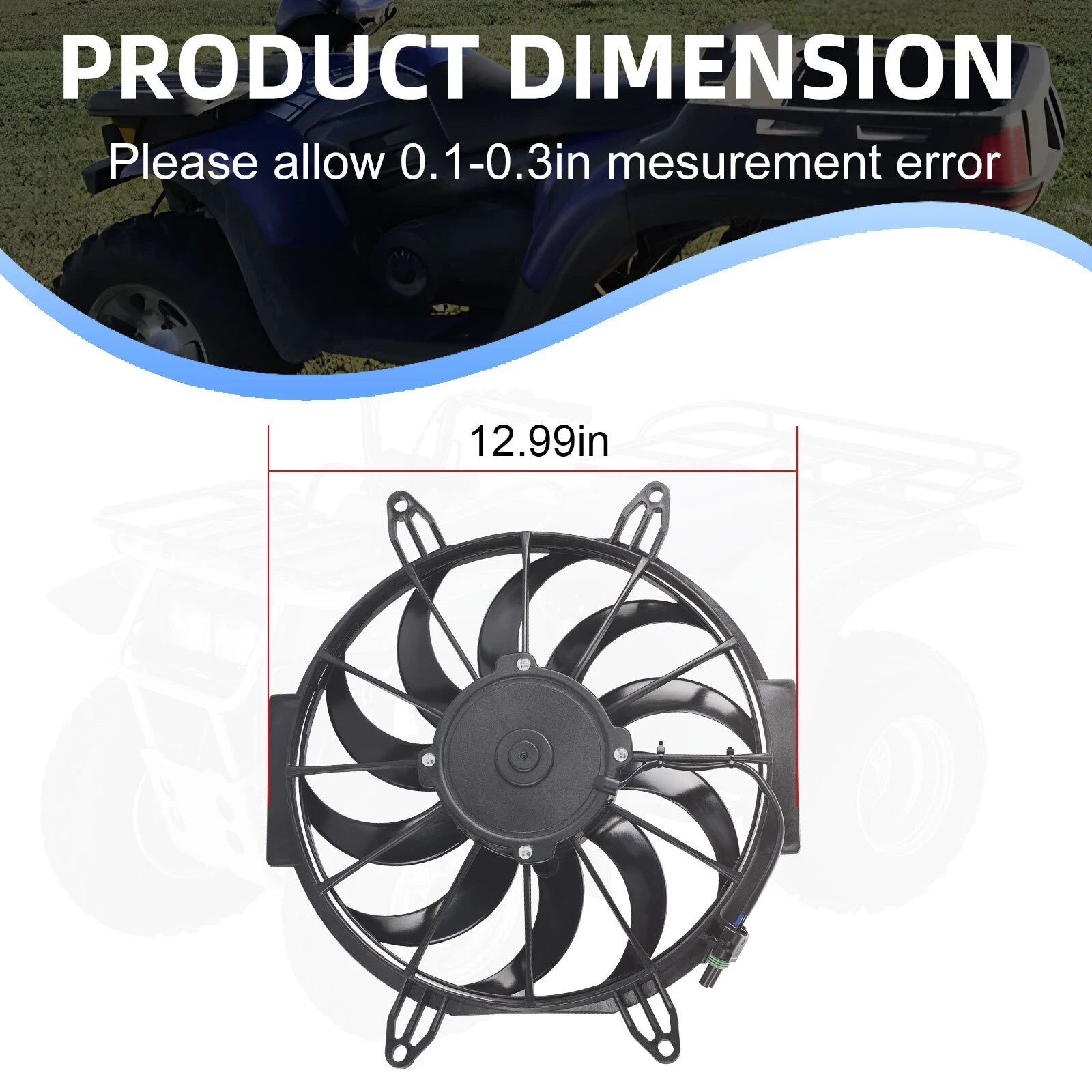 Radiator Cooling Fan Motor for Polaris Sportsman 500 HO EFI (2006–2011) 2410383
