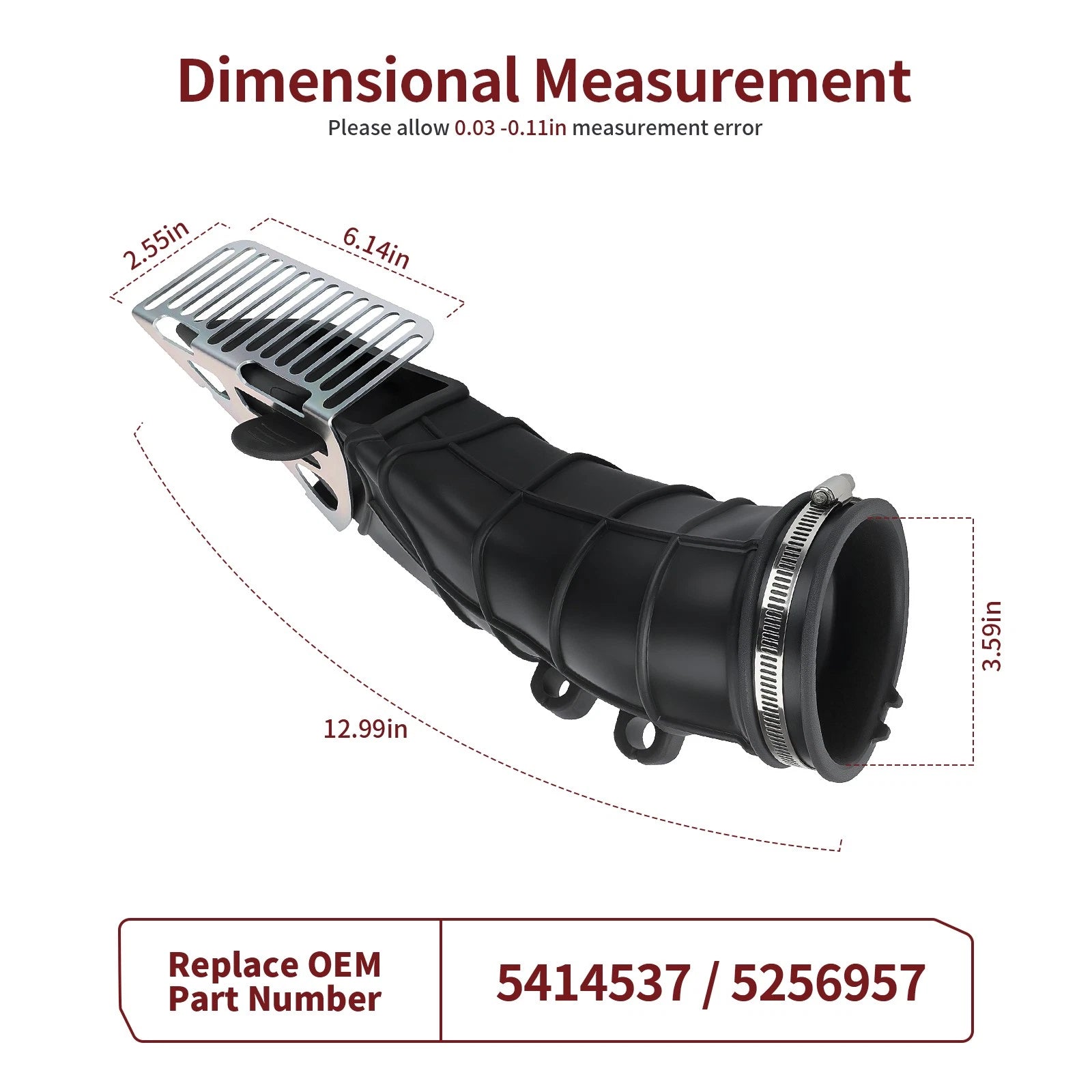 Clutch Air Outlet Duct Boot 5414537 for Polaris RZR XP 1000/XP 4 1000 (2014–2023)