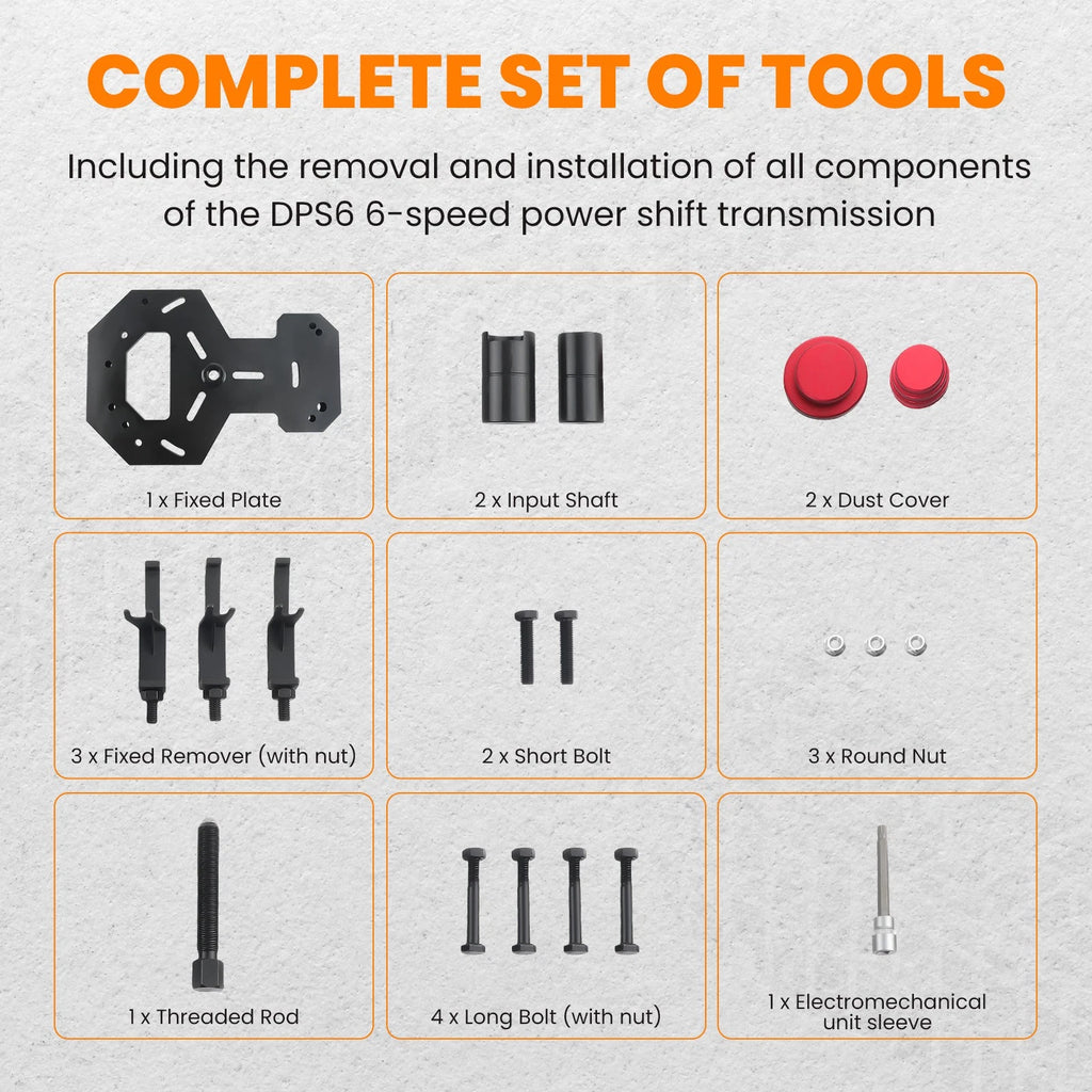 Double Clutch Dry DPS6 Transmission Installer/Remover Tool for Ford Focus (2012–2018)
