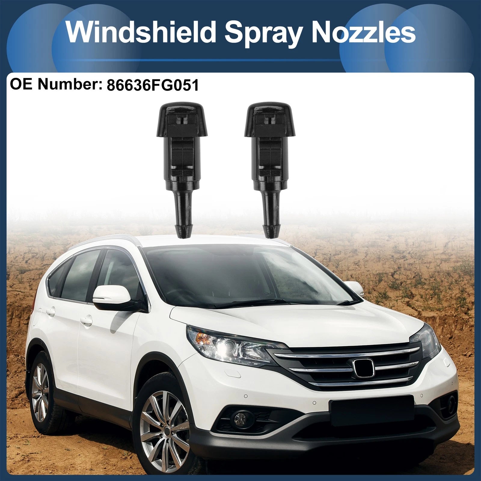 Windshield Washer Nozzle With Hose and Gasket for Subaru (2008–2018)