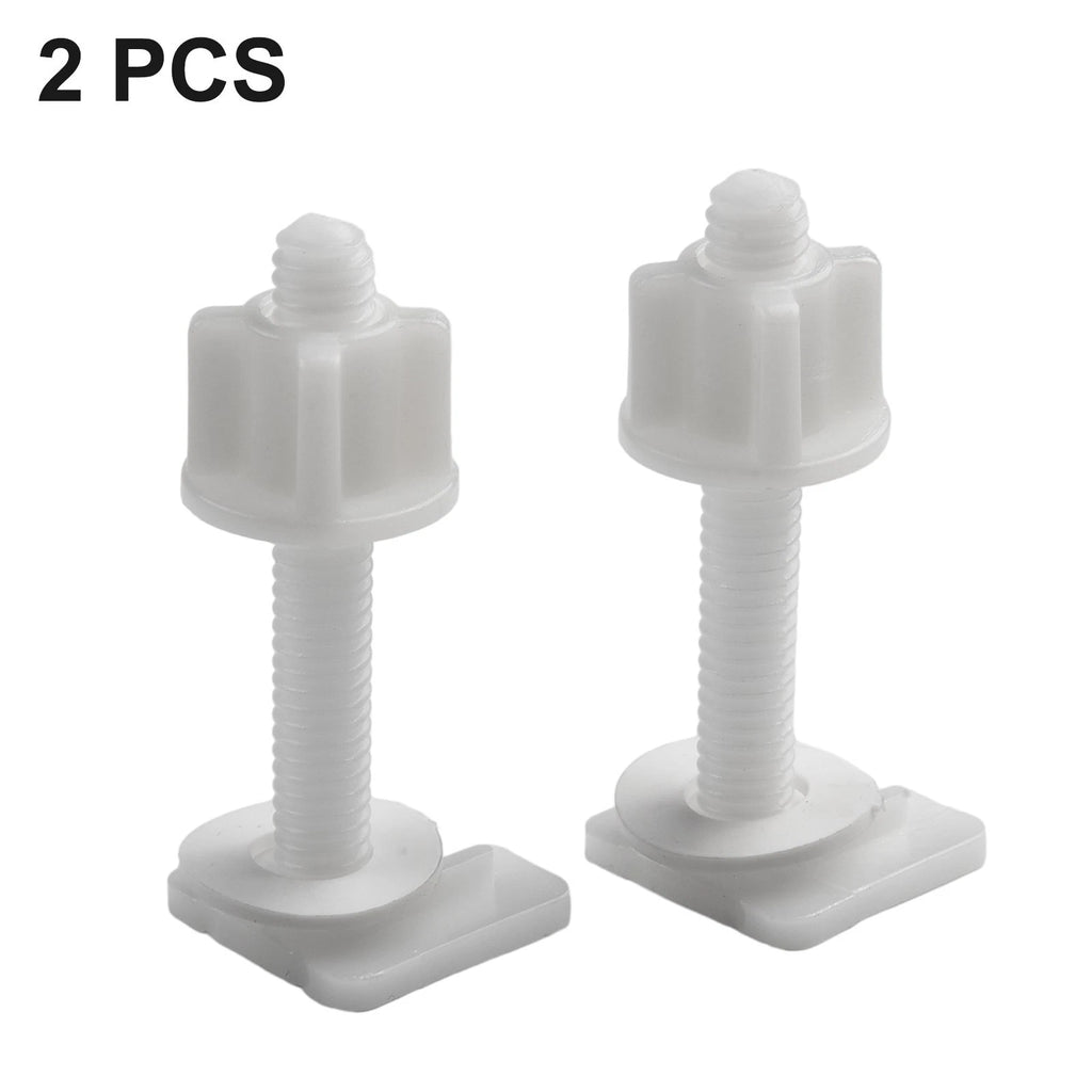 Toilet Seat Hinge Bolts Set for Universal Fit (Plastic)