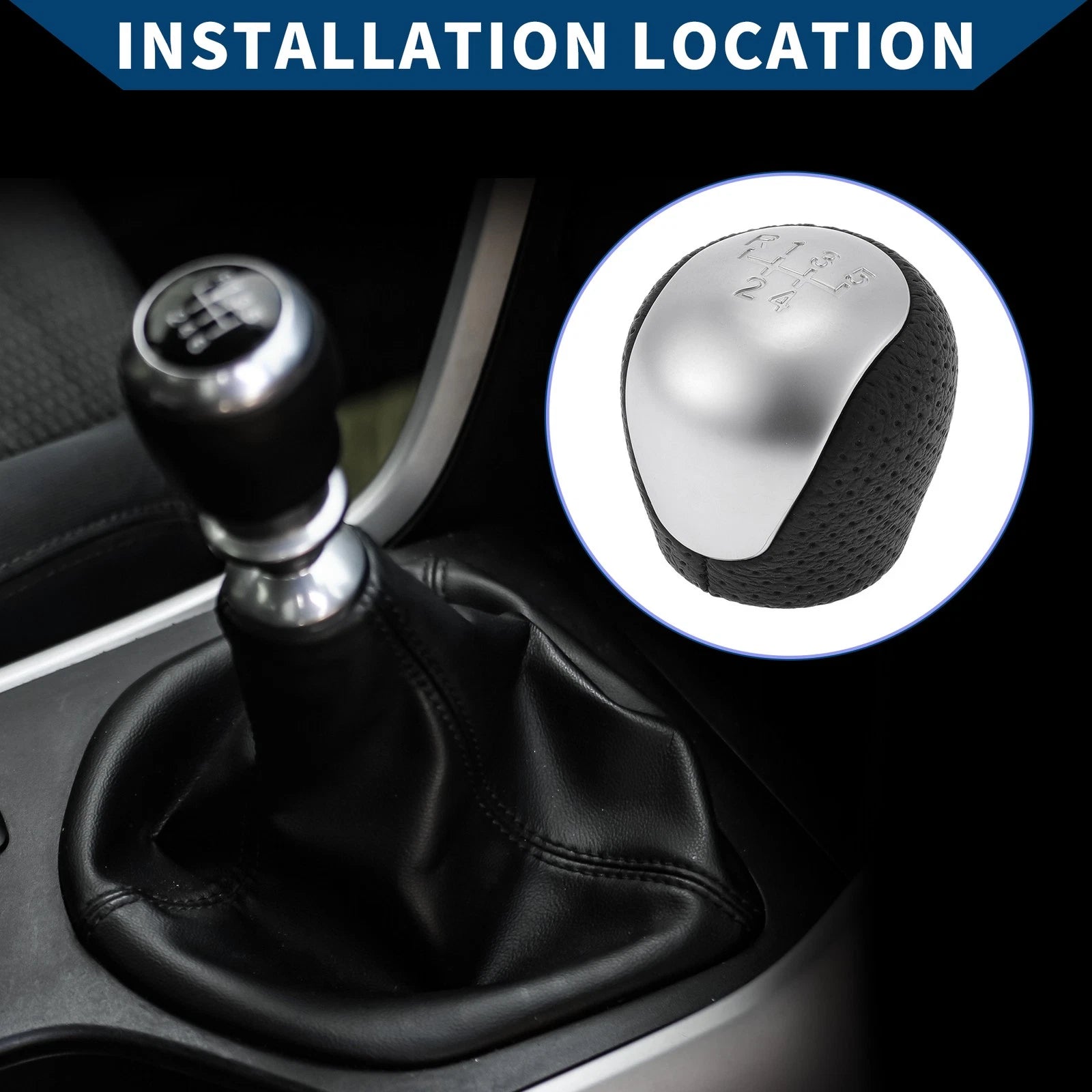 5 Speed Manual Gear Shifter Knob Replacement for Hyundai Elantra (2009–2012)