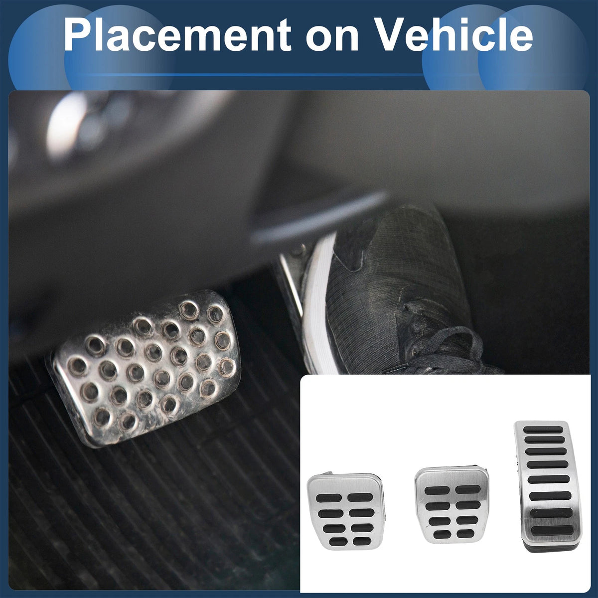 Manual Footrest Pedals Cover Replacement Set for Volkswagen Golf (1997–2005)
