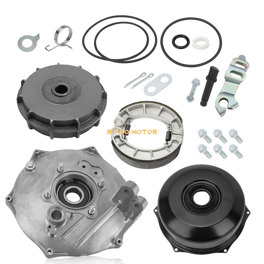 Rear Brake Drum Hub Plate Cover Shoes Bearing Seals for Honda Foreman 500 (2005–2023)