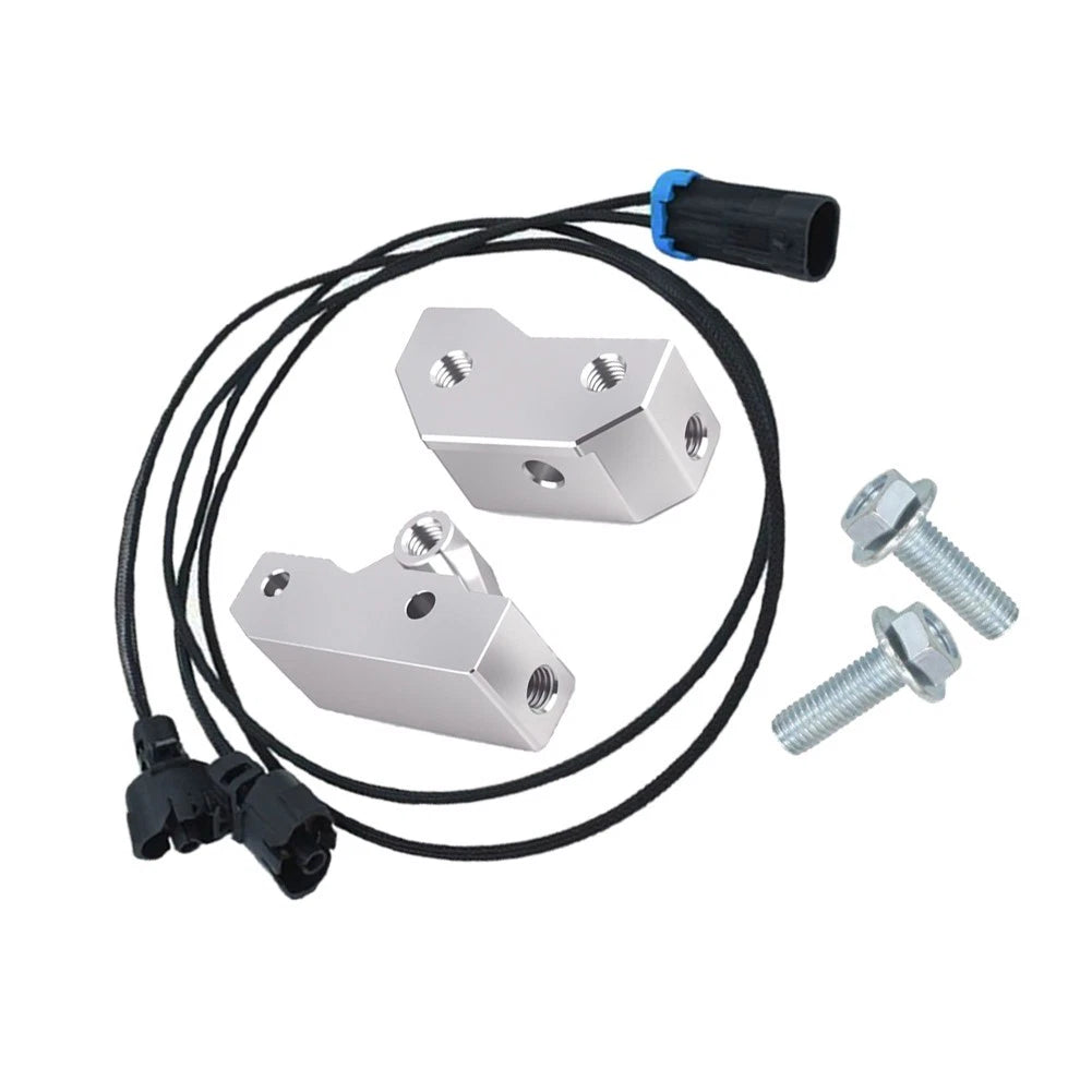 Knock Sensor Relocation Bracket Set with Wiring Harness for Chevy For LS 97-07
