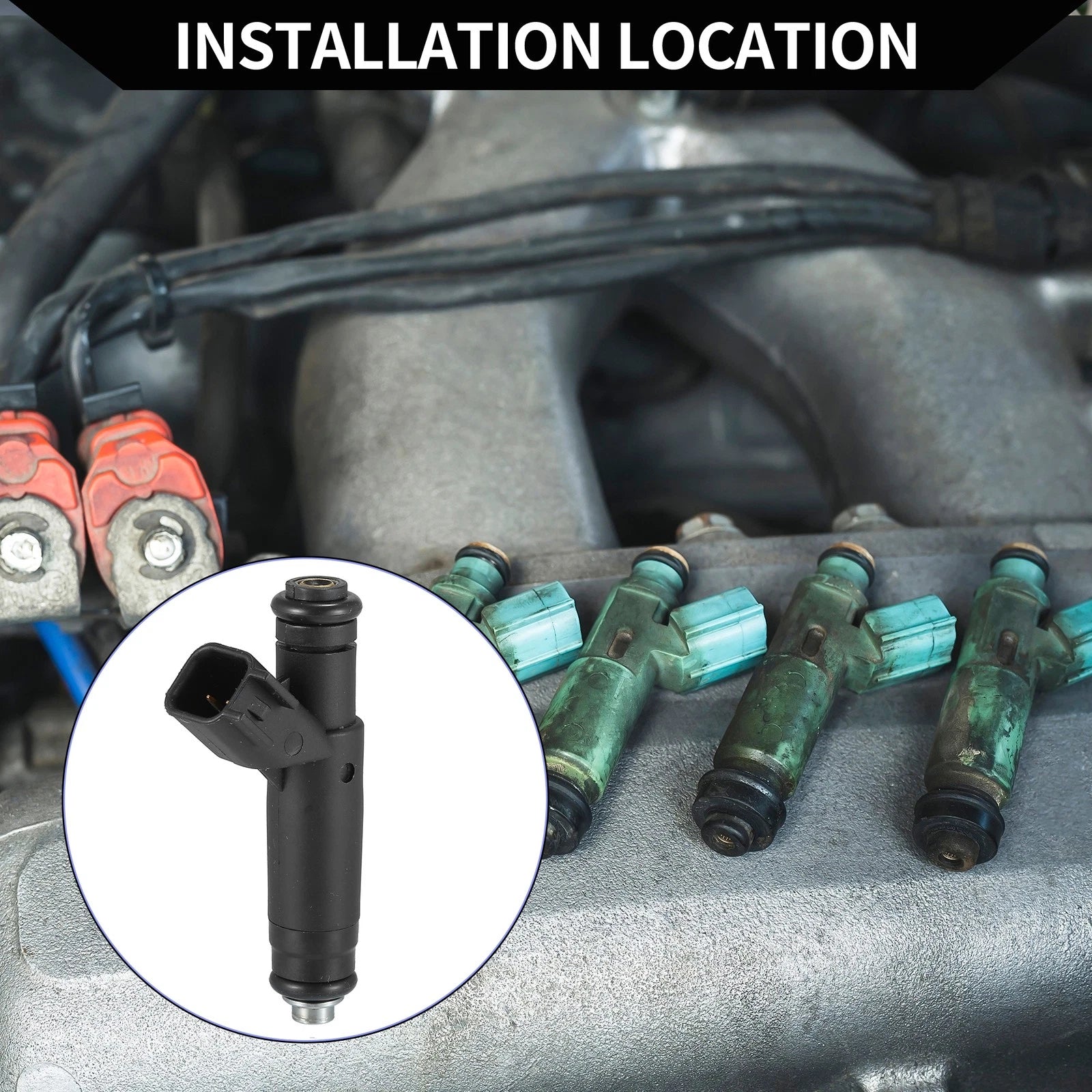 Fuel Injector Replacement for Ford Ranger 2001–2003 3.0L (Black)