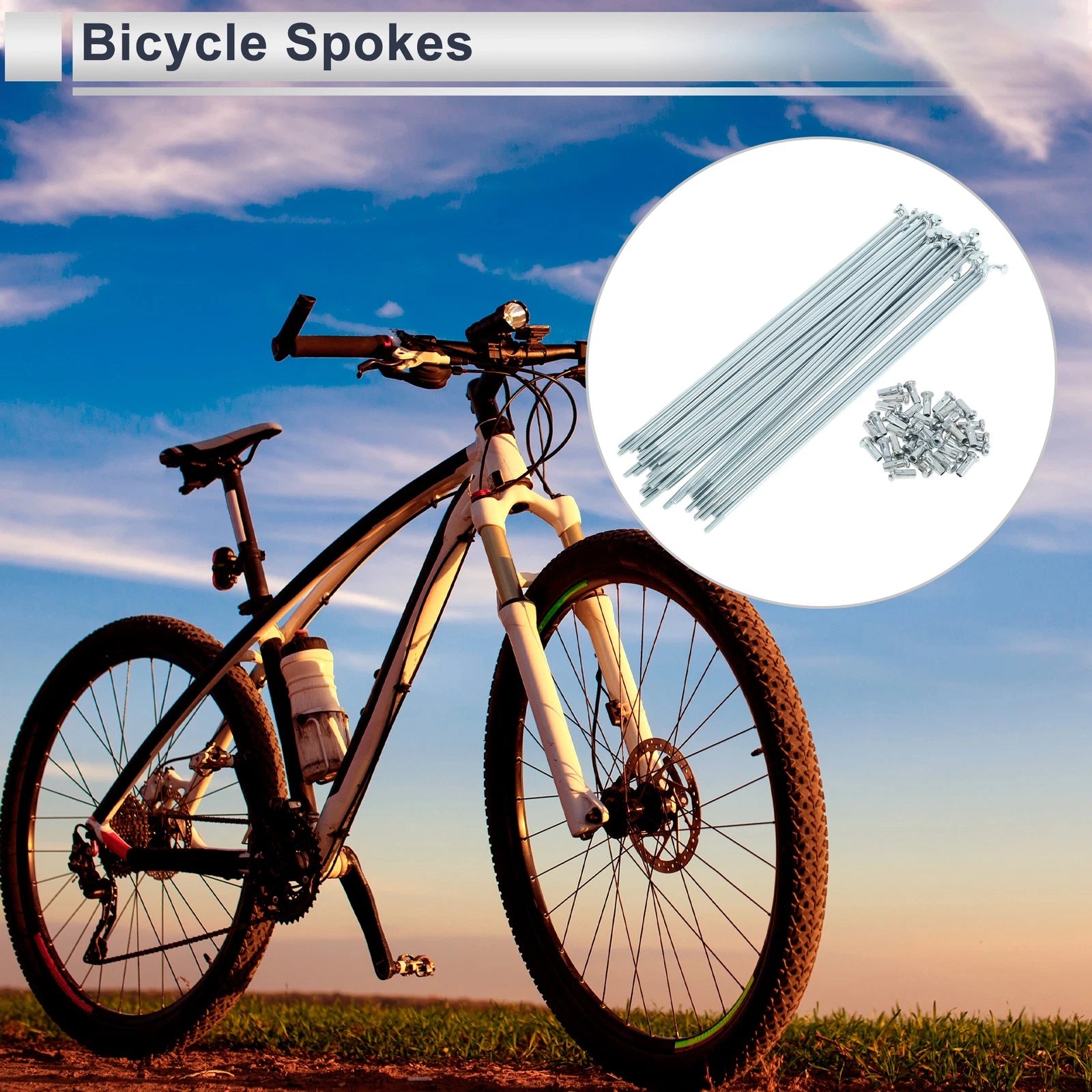 Bicycle Spokes Nipple Set 12G 193mm for Universal (All Years)