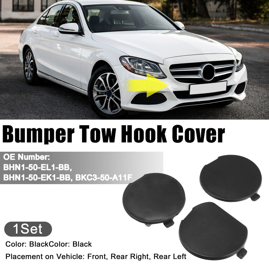 Rear Bumper Tow Eye Hook Cover Cap 3PCS for Mazda 3 (2014–2016)