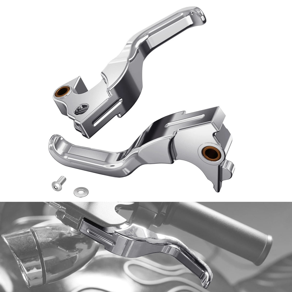 Pair Short Brake & Clutch Levers for Harley Seventy Two XL1200V (2014)