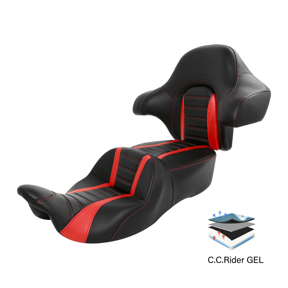 Gel Seat Backrest for Harley Electra Glide, Street Glide (2014–2023)