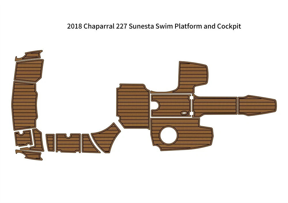 EVA Foam Teak Floor Pad for Chaparral 227 Sunesta (2018)