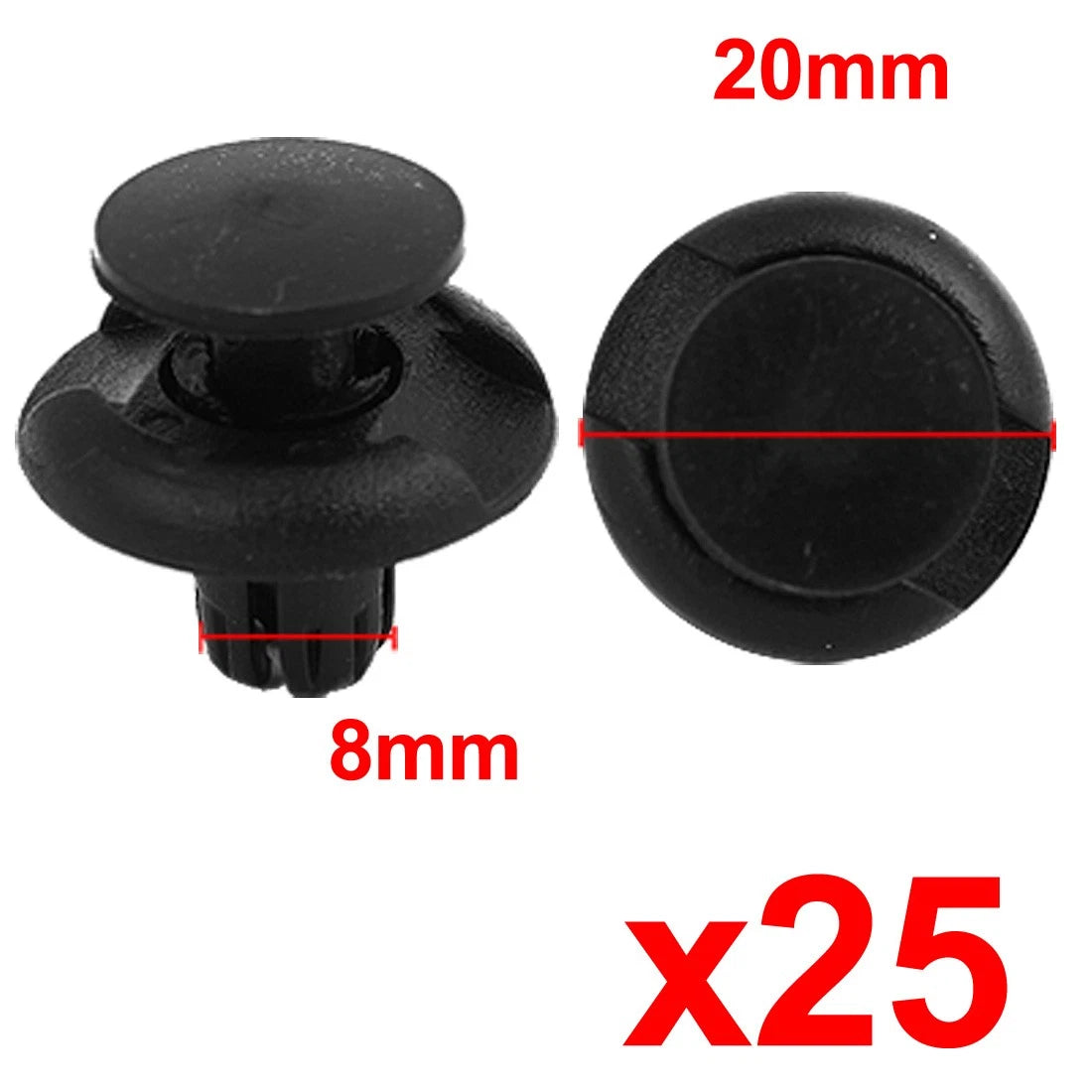 25 Pcs Front Mudguard Retainer Clips for Honda Acura (2001–2020)