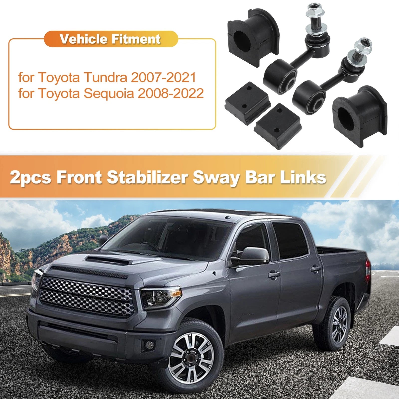 Front Sway Bar Link Bushing Kit for Toyota Tundra Sequoia (2008–2022)