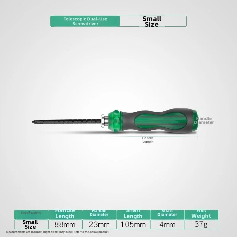 3-Piece Slotted Ratchet Dual Head Screwdriver Set for DIY Repairs
