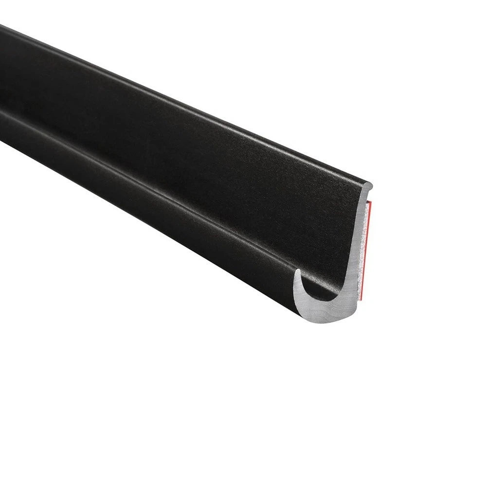 Black J Shaped Rain Gutter Diverter for Cars and Boats