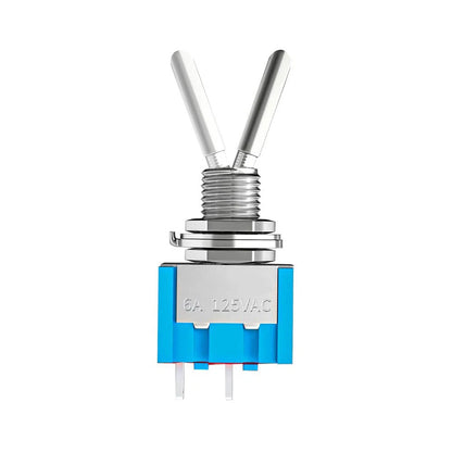 Mini Toggle Switch 2 Pin ON/OFF for Various Applications (6A 125V)