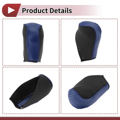1 Pc Gear Shift Knob Cover for Toyota Corolla (2014–2018) Blue Faux Leather