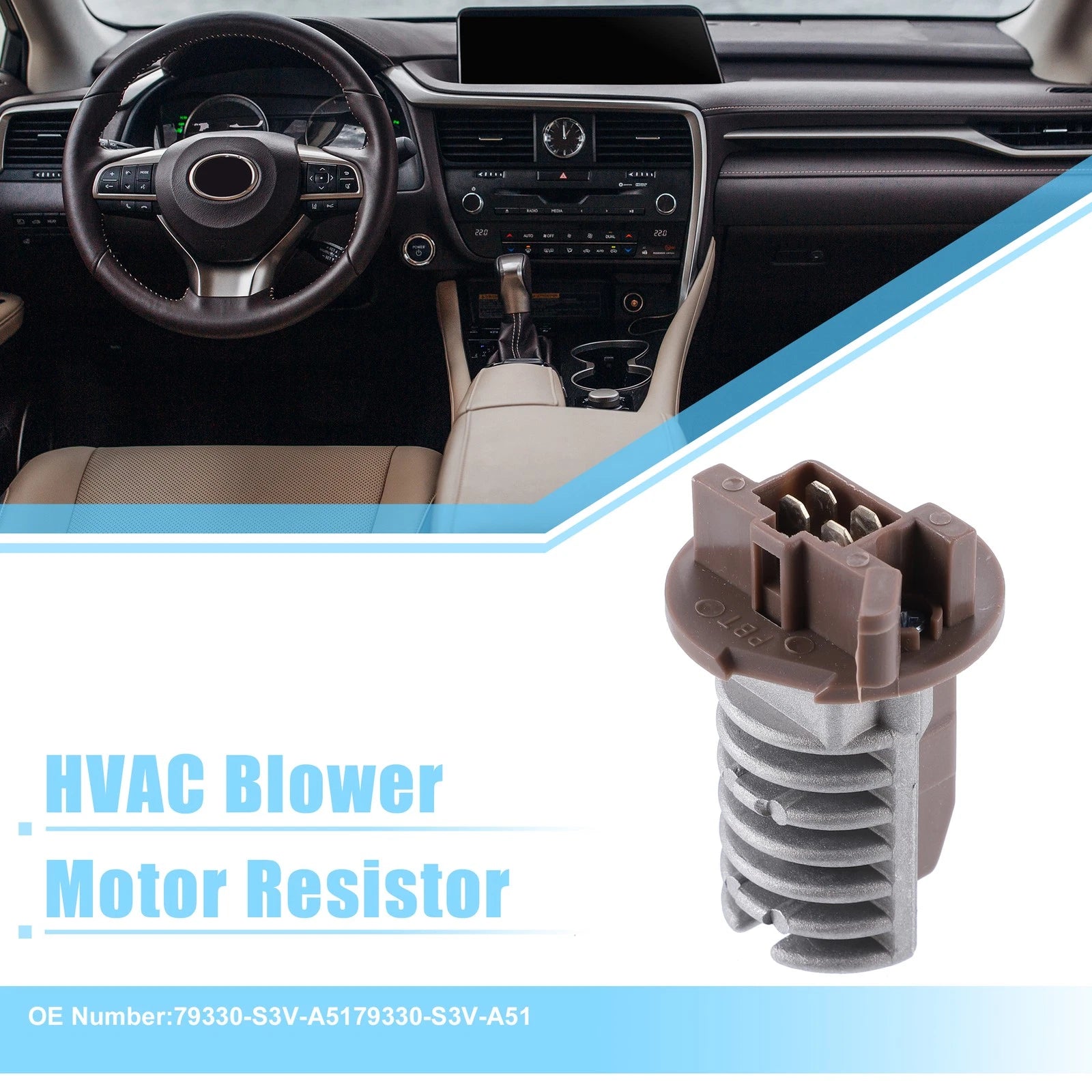HVAC Blower Motor Resistor AC Blower Control for Honda Pilot (2003–2008)
