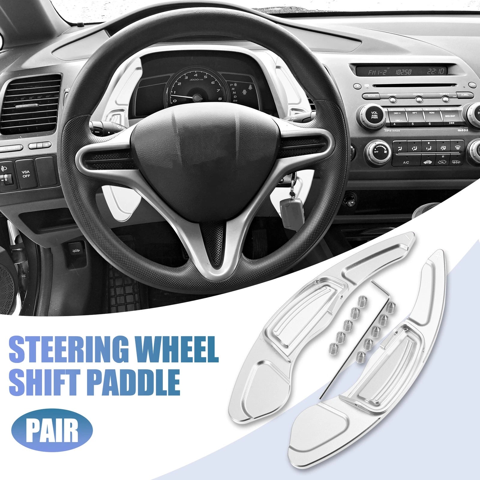 Steering Wheel Paddle Shifter Extension Cover for Honda Civic (2009–2011)